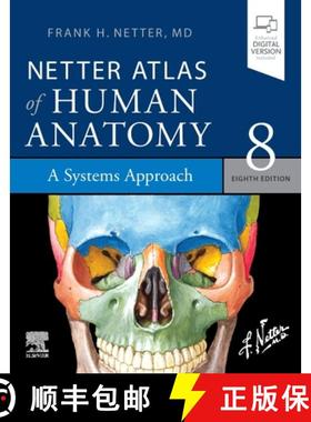 【3-4周达】Netter Atlas of Human Anatomy: A Systems Approach: Paperback + eBook [9780323760287]