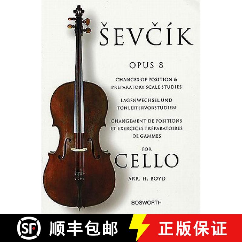 【3-4周达】Sevcik for Cello - Opus 8: Changes of Position & Preparatory Scale Studies [9780711995024]