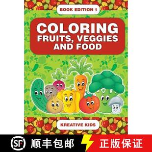 Edition 9781683776994 Coloring and Food Veggies 4周达 Fruits Book