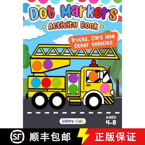 【3-4周达】Dot Markers Activity Book: Trucks, Cars, and Other Vehicles [9798330306237]