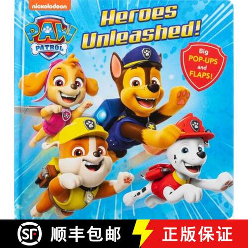 【3-4周达】精装 Paw Patrol: Heroes Unleashed!: Lift-The-Flap with Pop-Ups [9780794453039]