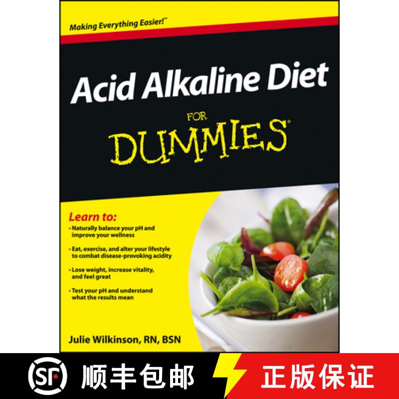 【3-4周达】Acid Alkaline Diet For Dummies [Wiley公共健康] [9781118414187]