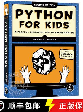 现货 儿童编程入门 第二版 Python for Kids, 2nd Edition: A Playful Introduction to Programming [9781718503021]