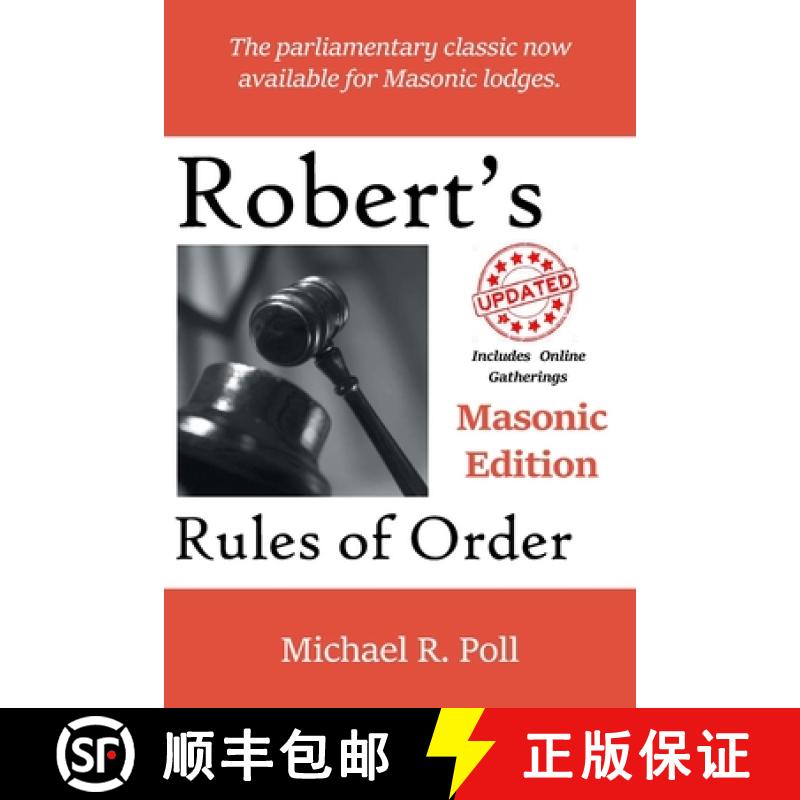 【2-3周达】Robert's Rules of Order: Masonic Edition [9781613422311]