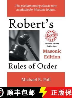 【3-4周达】Robert's Rules of Order: Masonic Edition [9781613422311]