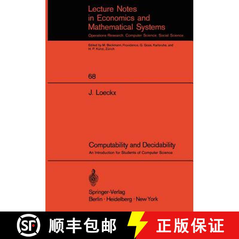 【3-4周达】Computability and Decidability : An Introduction for Students of Computer Science [9783540058694]