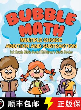 【3-4周达】精装 Bubble Math Multiple Choice Addition and Subtraction - 1st Grade Math Book | Children... [9798869419408]