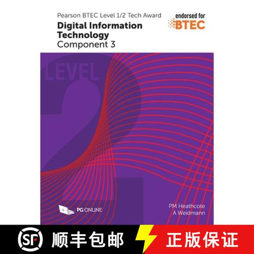 【3-4周达】Pearson BTEC Level 1/2 Tech Award in Digital Information Technology: Component 3 [9781910523148]
