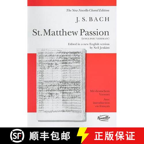【3-4周达】St. Matthew Passion: St. Matthew Passion (Vocal Score) [9780853608028]
