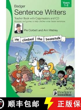 【3-4周达】Sentence Writers Teacher Book with Copymasters and CD: Years 1-2: Activities and Games to ... [9781788375467]