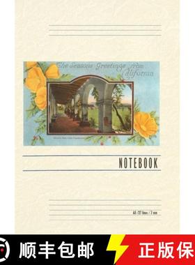 预订 Vintage Lined Notebook Season's Greetings, San Juan Capistrano [9798385404803]
