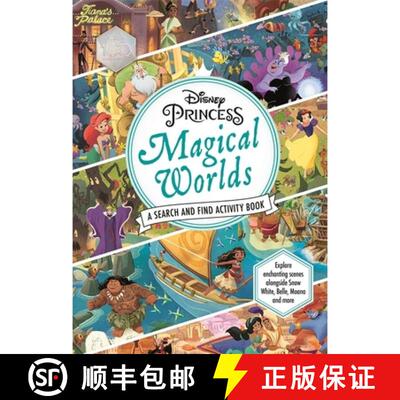 【3-4周达】Disney Princess: Magical Worlds Search and Find Activity Book [9781800785625]