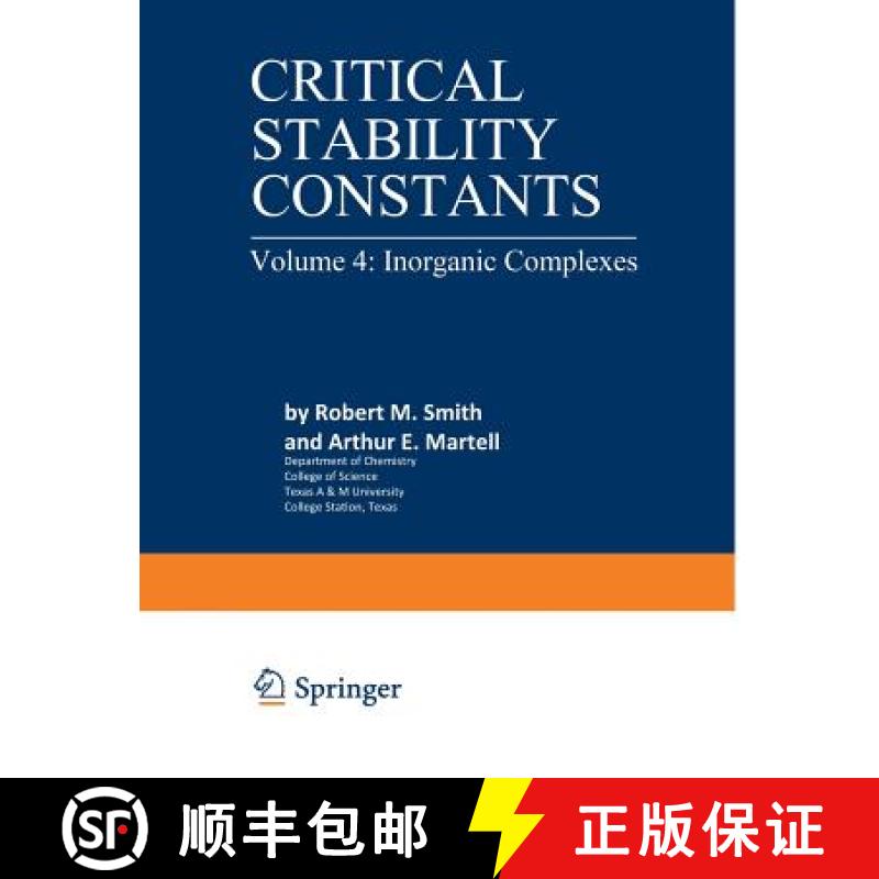 【3-4周达】Critical Stability Constants : Inorganic Complexes [9781475755084]