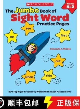 预订 The the Jumbo Book of Sight Word Practice Pages: 200 Top High-Frequency Words with Quick Assessm... [9780545489720]