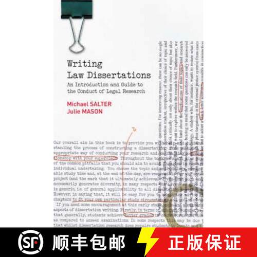 【3-4周达】Writing Law Dissertations: An Introduction and Guide to the Conduct of Legal Research [9780582894358]