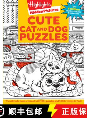 【3-4周达】Cute Cat and Dog Puzzles: Cute Cat and Dog Puzzles (Hidden Pictures Puzzles) Cat & Dog Puz... [9781639622924]