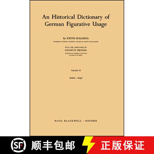 【3-4周达】An Historical Dictionary Of German Figurative Usage, Fascicle 32 [Wiley外语] [9780631040200]