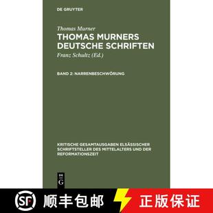Einem Briefe 9783110002799 Narrenbeschwoerung Handschriftendruck Mit 预订 Murners