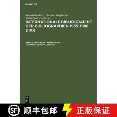 【3-4周达】精装 Internationale Bibliographie der Bibliographien 1959-1988/International Bibliography ... [9783598337642]