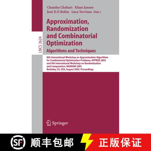 【3-4周达】Approximation, Randomization and Combinatorial Optimization - Algorithms and Techniques: 8... [9783540282396]