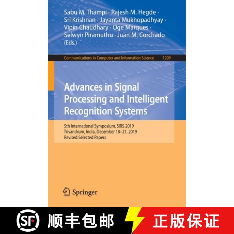 【3-4周达】Advances in Signal Processing and Intelligent Recognition Systems: 5th International Sympo... [9789811548277]