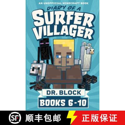 【3-4周达】Diary of a Surfer Villager, Books 6-10: (an unofficial Minecraft book) [9781733695978]