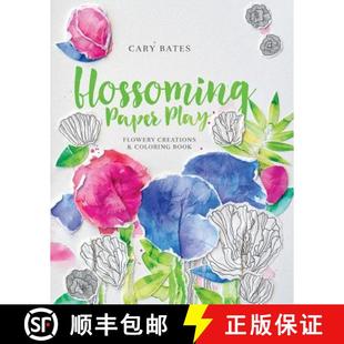 and Paper 9780692755228 Book Coloring Creations Flowery Play Blossoming 预订