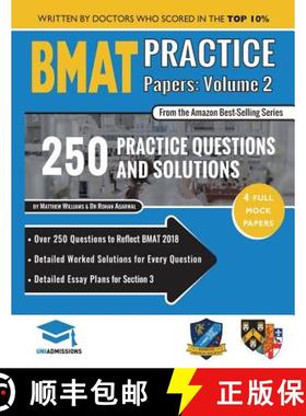 【3-4周达】BMAT Practice Papers Volume 2: 4 Full Mock Papers, 250 Questions in the style of the BMAT,... [9781912557226]