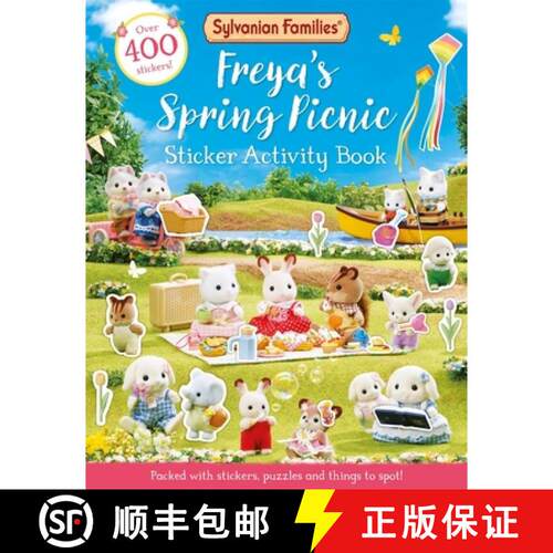 【3-4周达】Sylvanian Families: Freya's Spring Picnic Sticker Activity Book : An official Sylvanian Fa... [9781529093261]