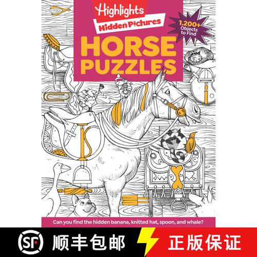 【3-4周达】Horse Puzzles: A Hidden Pictures Activity Book for Kids 6 and Up Who Love Horses, Search-A... [9781629798417]