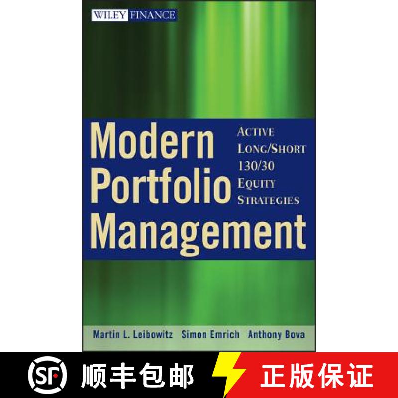 【3-4周达】Modern Portfolio Management: Active Long/Short 130/30 Equity Strategies [Wiley金融] [9780470398531]