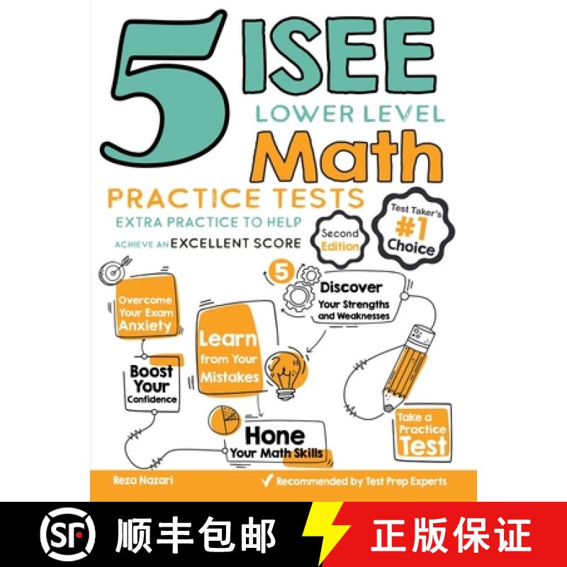 【3-4周达】5 ISEE Lower Level Math Practice Tests: Extra Practice to Help Achieve an Excellent Score [9781646122448]