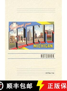 【3-4周达】Vintage Lined Notebook Greetings from Flint [9798385424481]