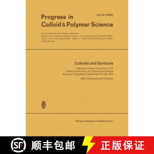 【3-4周达】Colloids and Surfaces: Selected Plenary Lectures of the IUPAC-Conference on Colloid and Su... [9783662160794]