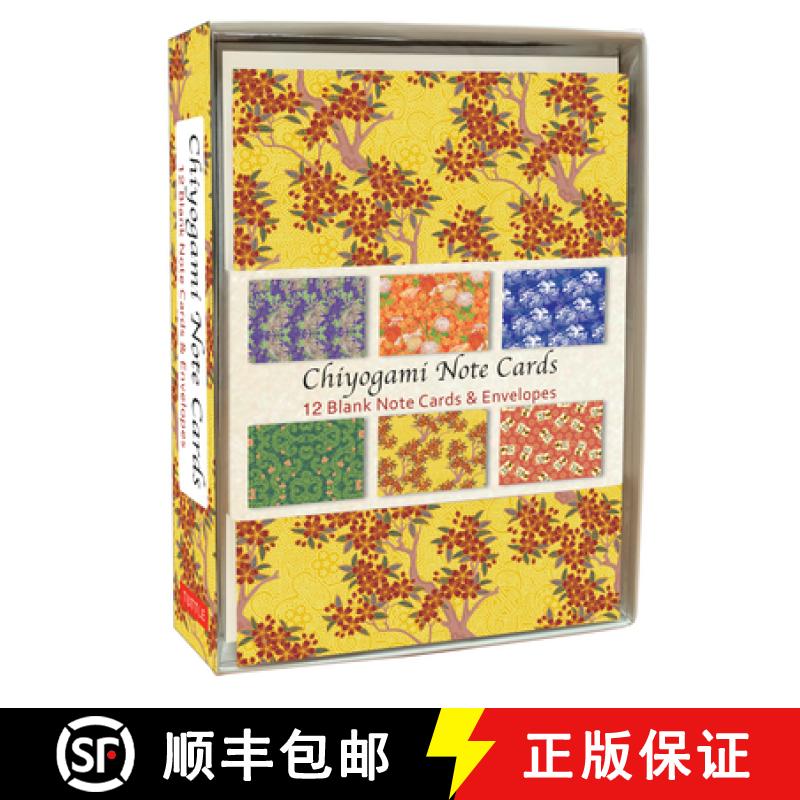 【3-4周达】Chiyogami Note Cards: 12 Blank Note Cards & Envelopes (4 X 6 Inch Cards in a Box) [9780804851558]