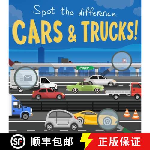 【3-4周达】Spot the Difference - Cars and Trucks!: A Fun Search and Solve Book For Ages 3+ [9781914047527]