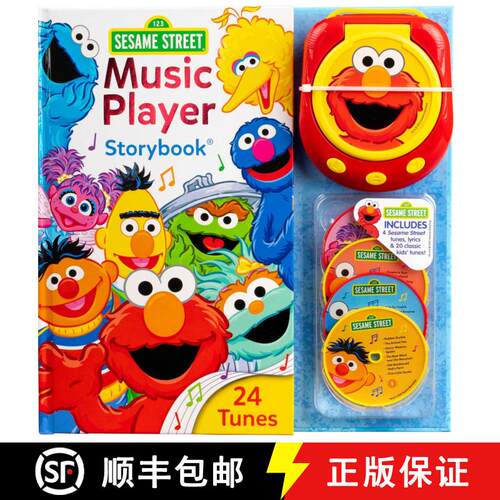 【3-4周达】精装 Sesame Street Music Player Storybook - Sound Book for Toddlers, Interactive Elmo Stor... [9780794452605]