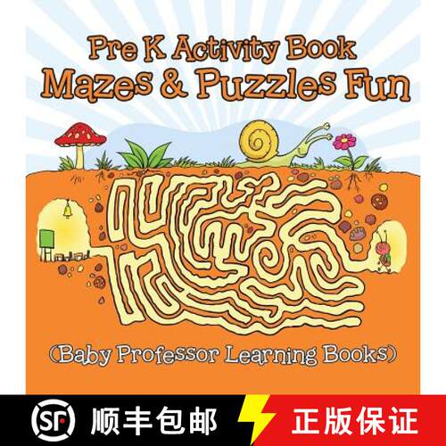 【3-4周达】Pre K Activity Book: Mazes & Puzzles Fun (Baby Professor Learning Books) [9781682800522]