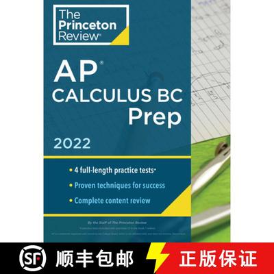 现货 Princeton Review AP Calculus BC Prep, 2022: 4 Practice Tests + Complete Content Review + Strateg... [9780525570806]
