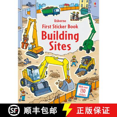 【3-4周达】First Sticker Book Building Sites [9781409587514]