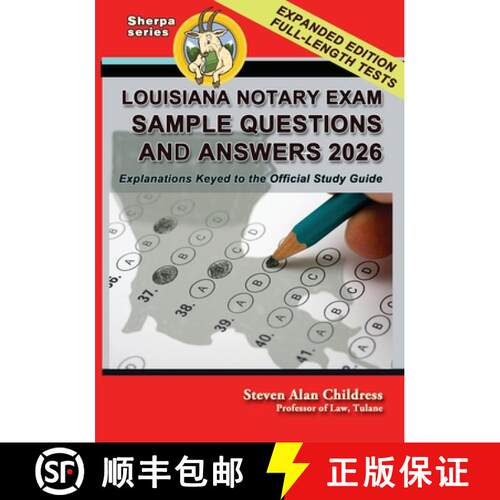【3-4周达】Louisiana Notary Exam Sample Questions and Answers 2026: Explanations Keyed to the Officia... [9781610275408]