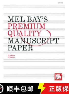 预订 Premium Quality Manuscript Paper Ten-Stave Quire (24) [9780871667335]