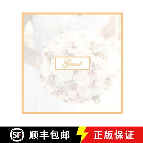 【3-4周达】精装 Guest Book for Wedding: Hardcover Guestbook With 110 Pages 8.5 x 8.5 Memory Sign In B... [9781953987389]
