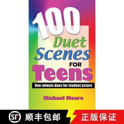 【3-4周达】精装 100 Duet Scenes for Teens: One-Minute Duos for Student Actors [9781566082754]
