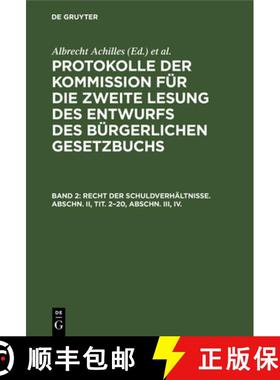【3-4周达】Recht Der Schuldverhältnisse. Abschn. II, Tit. 2-20, Abschn. III, IV. [9783112376294]
