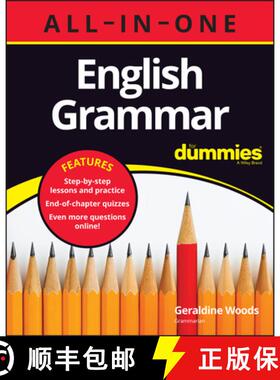 【3-4周达】English Grammar All-In-One for Dummies (+ Chapter Quizzes Online) [9781394159444]