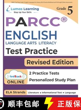 预订 PARCC Test Prep: Grade 5 English Language Arts Literacy (ELA) Practice Workbook and Full-length ... [9781946795243]