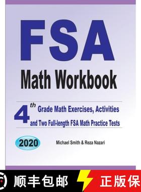 预订 FSA Math Workbook: 4th Grade Math Exercises, Activities, and Two Full-Length FSA Math Practice T... [9781646127023]