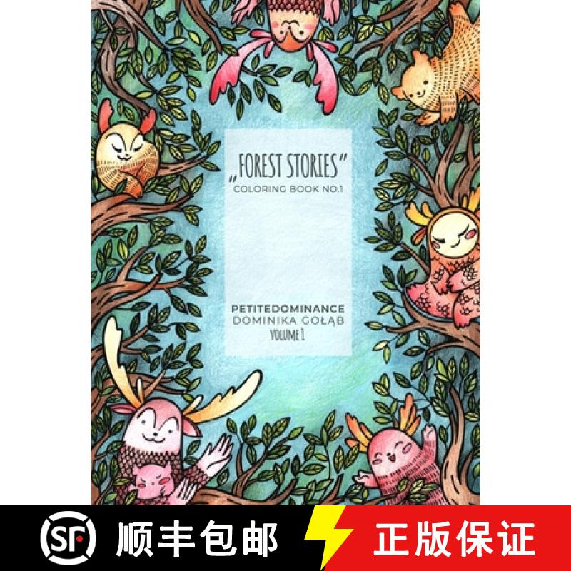 【3-4周达】Forest stories: coloring book no.1, activity book, mindfulness coloring, illustrated flora... [9788366660090]