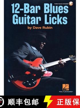 预订 12-Bar Blues Guitar Licks: Book with Online Audio by Dave Rubin [9781705141656]